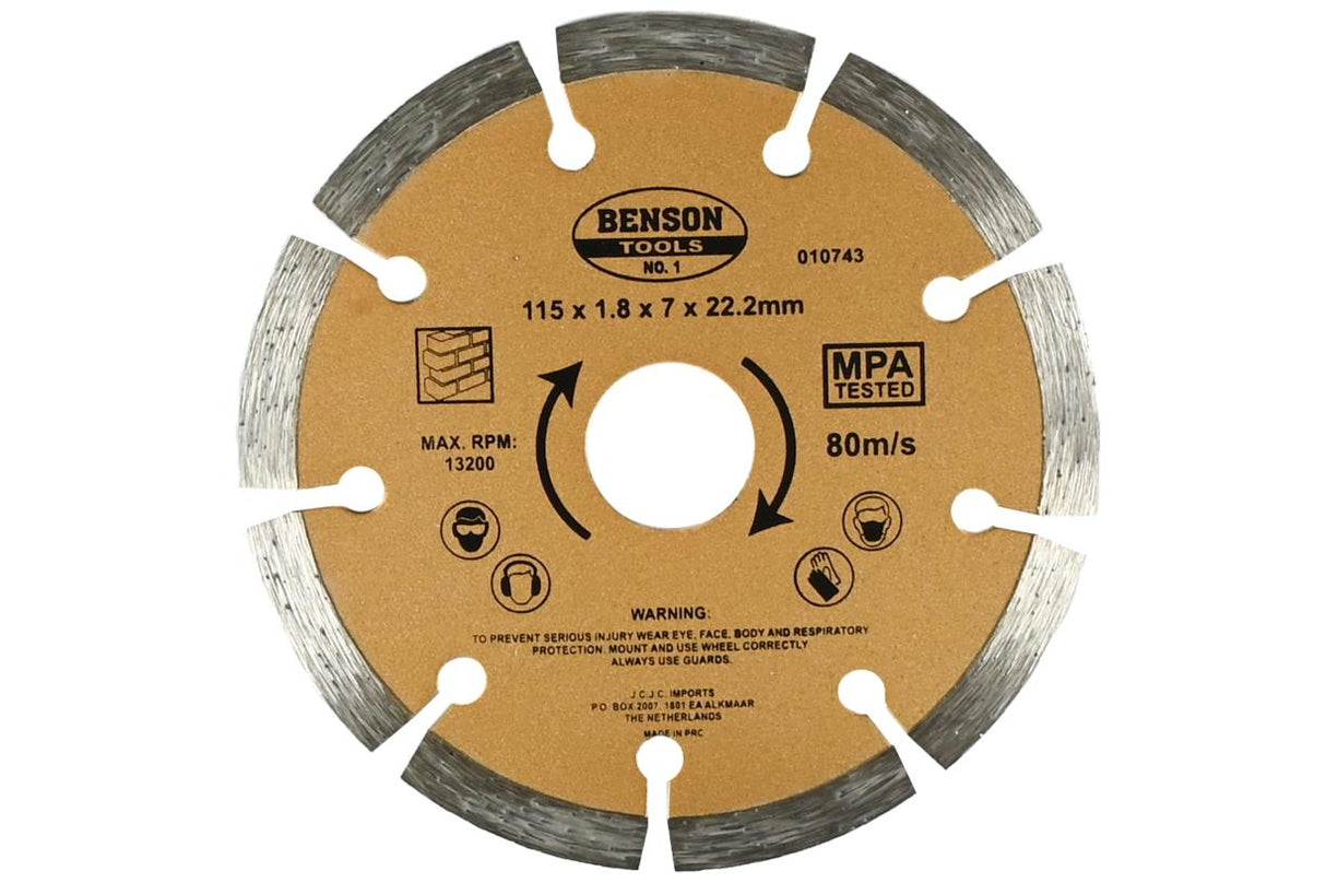 Disque diamant 115 mm segmenté