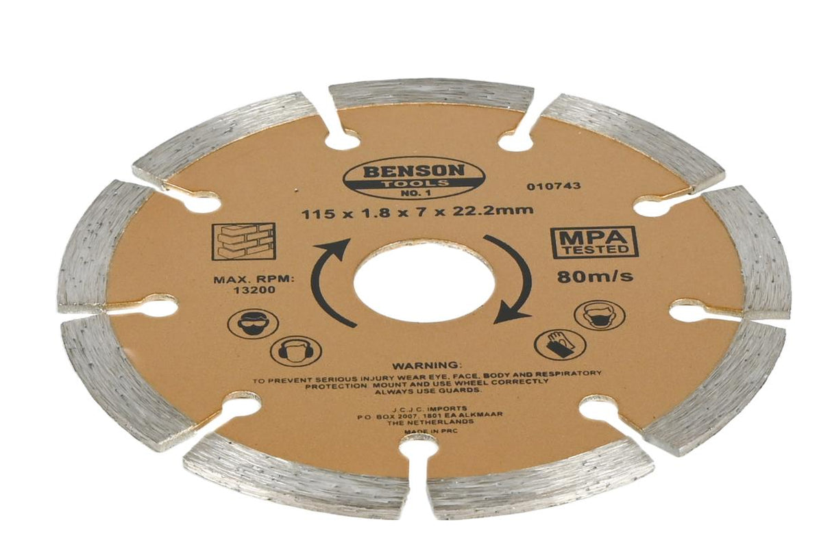 Disque diamant 115 mm segmenté