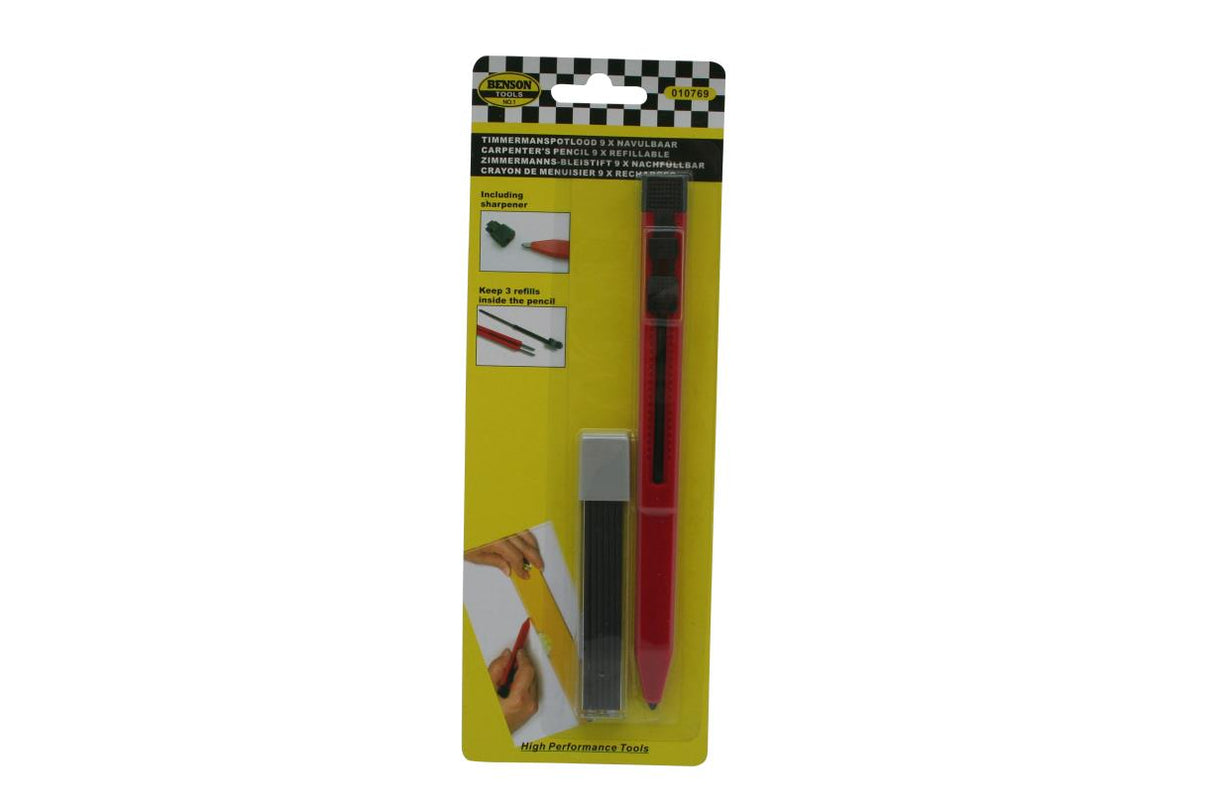Crayon de menuisier 9 x recharges action