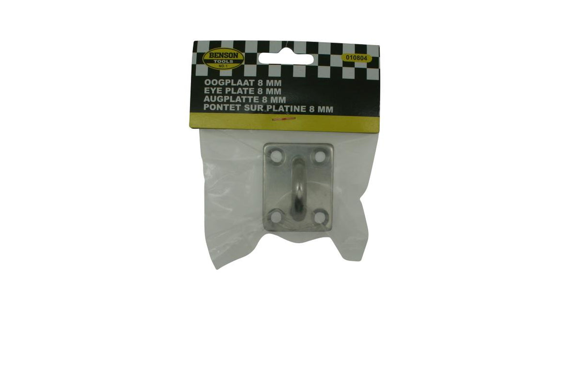 Oogplaat 8 mm RVS