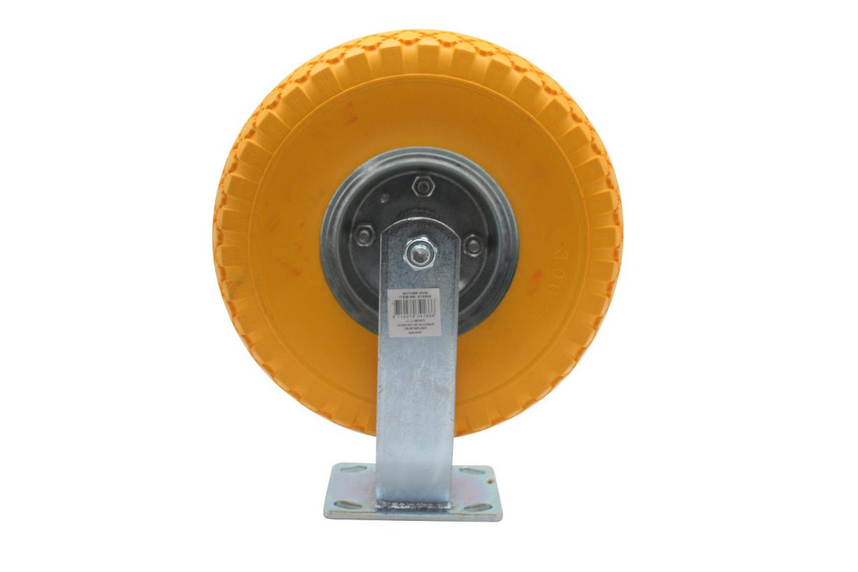 Fixed castor + pu tyre 10" 3.00-4"