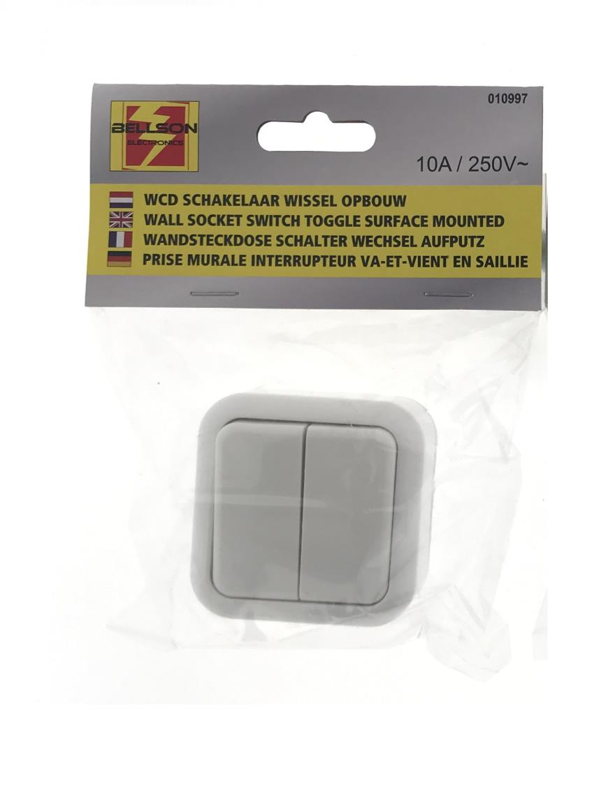 Switch toggle surface mounted white