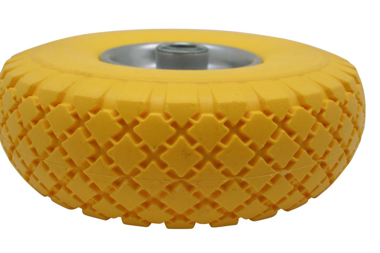 Roue + pneu petite taille 3,00-4" PU jeune acier
