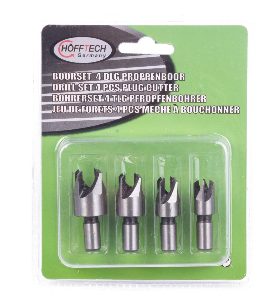 Jeu de forets 4 pcs mèche à bouchonner