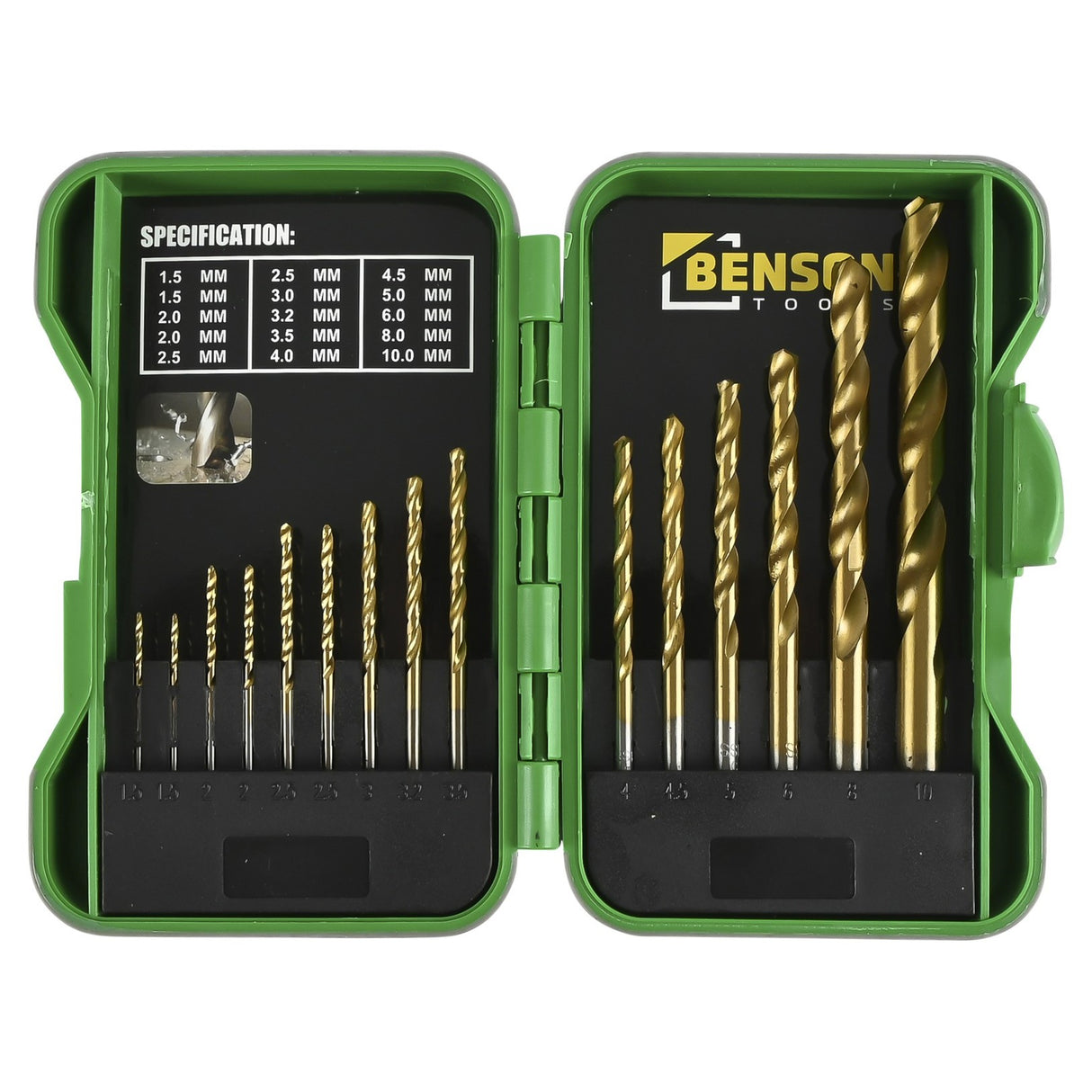 Drill set 15 pcs HSS hardcase
