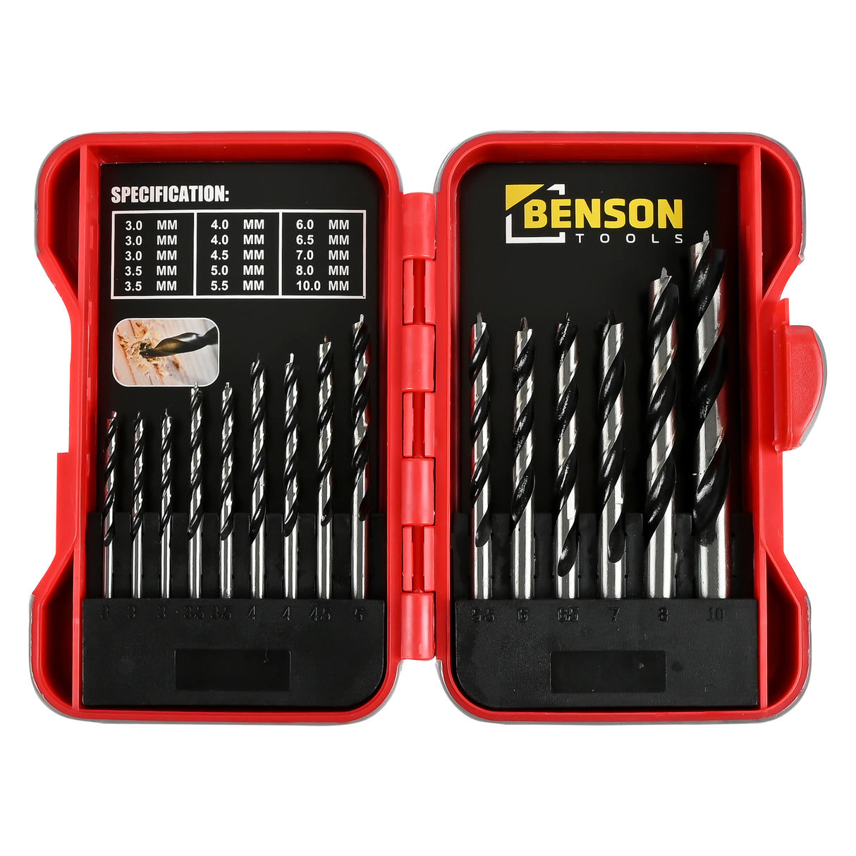 Jeu de forets 15 pcs bois hardcase
