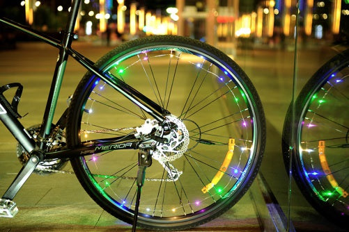 Fahrradbeleuchtung LED Dekoration Rad + Rahmen