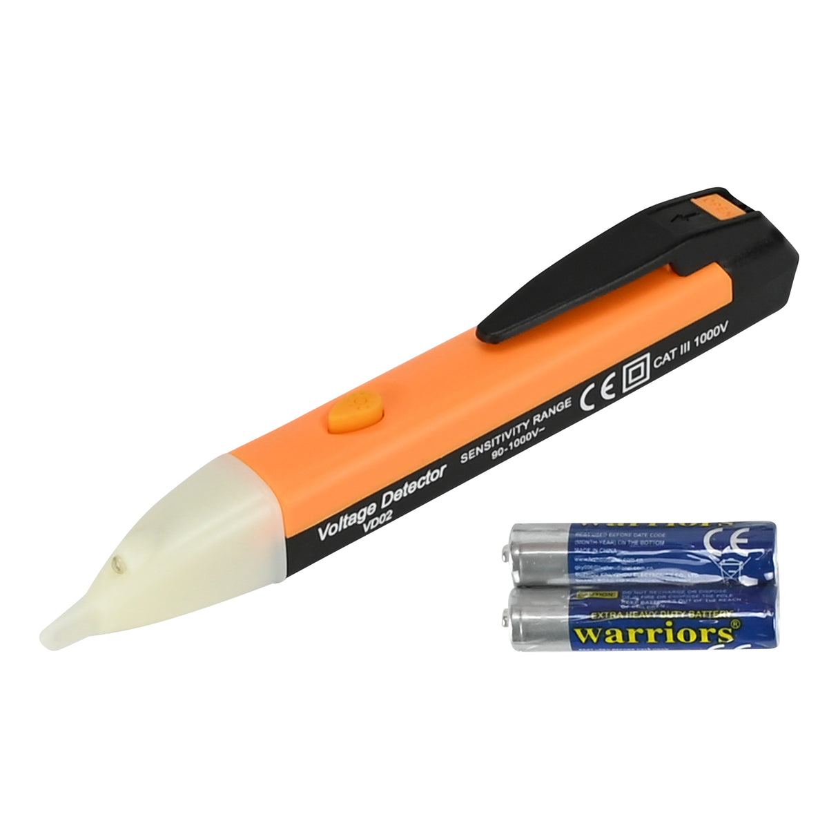 Non-conductive voltage tester with LED