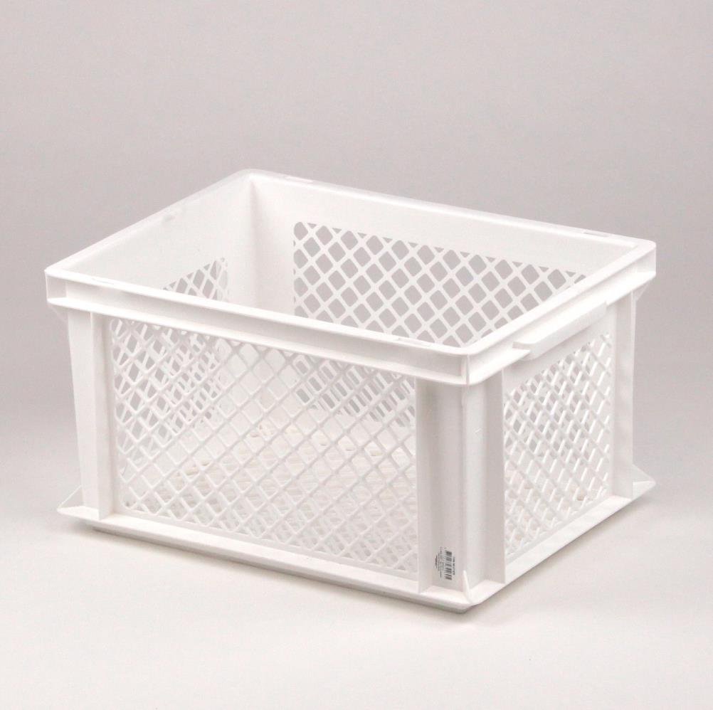 Bicycle crate plastic white 40 x 30 x 22 cm white