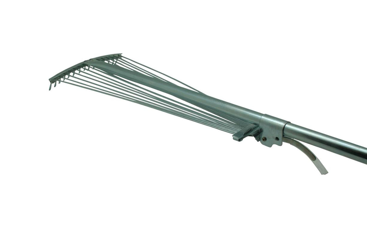Lawn rake metal adjustable 155 cm