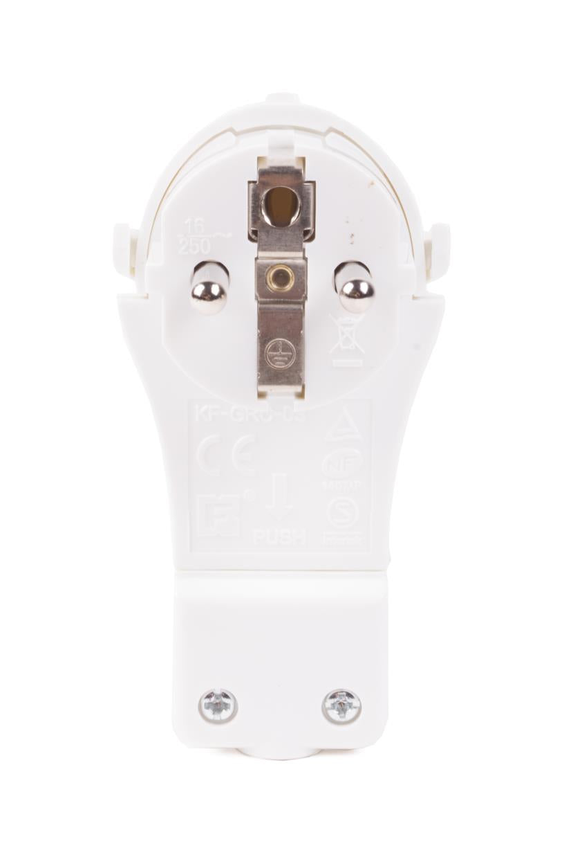 Plug angled +earth flat