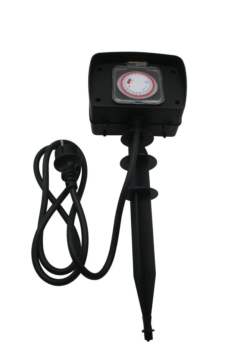 Garden socket on spike with timer 1,5 m