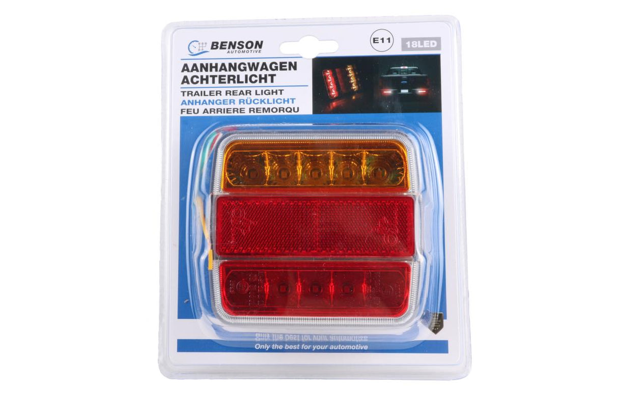 Anhänger Rücklicht eckig 18 led