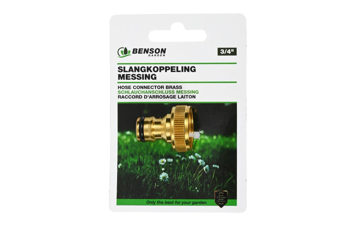 Slangkoppeling messing 3/4"