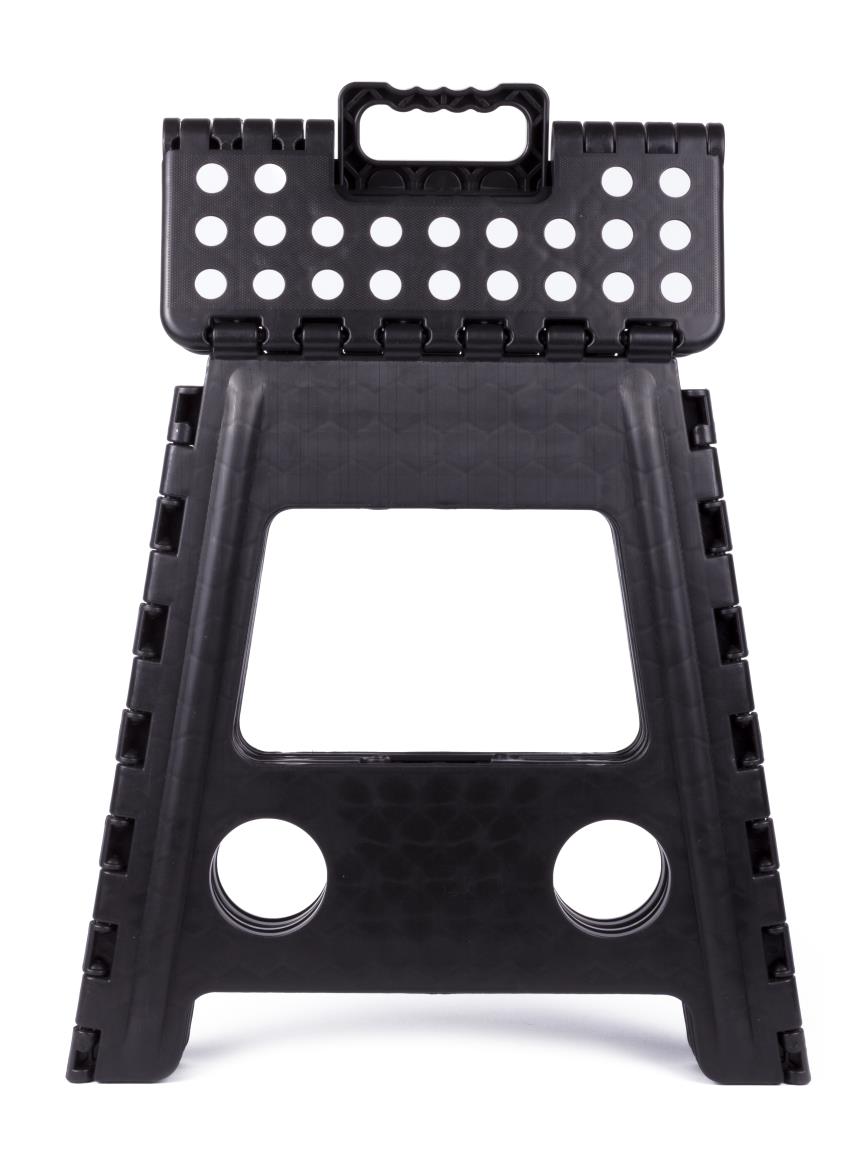 Folding stool black white large 120 kg