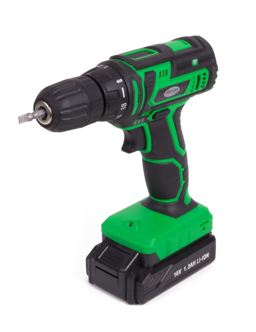 Cordless drill 16V 1.3 Ah li-ion