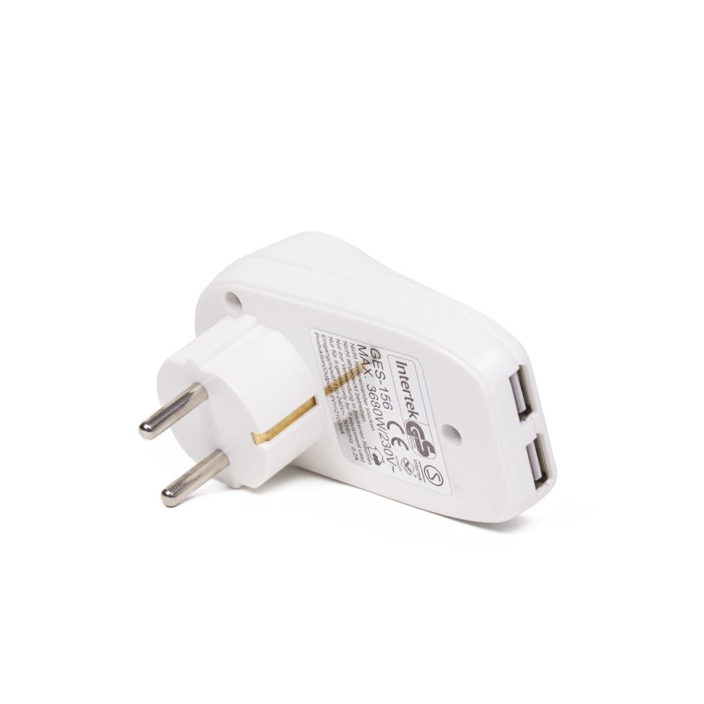 Socket with 2 x USB charger