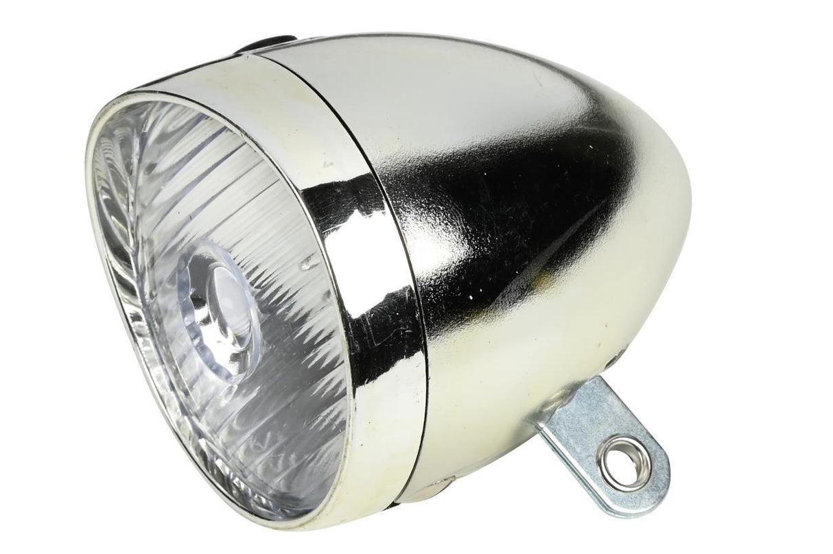 Phare vélo 1 LED chrome