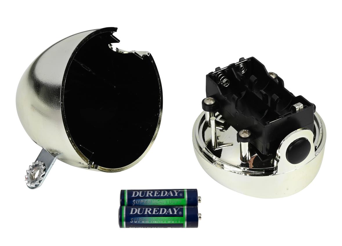 Phare vélo 1 LED chrome