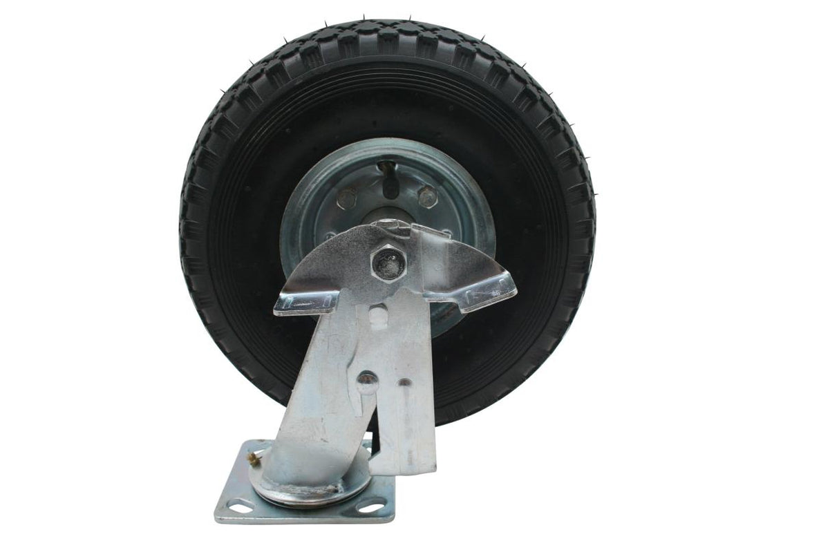 Swivel castor + air tyre with brake 3.00-4"