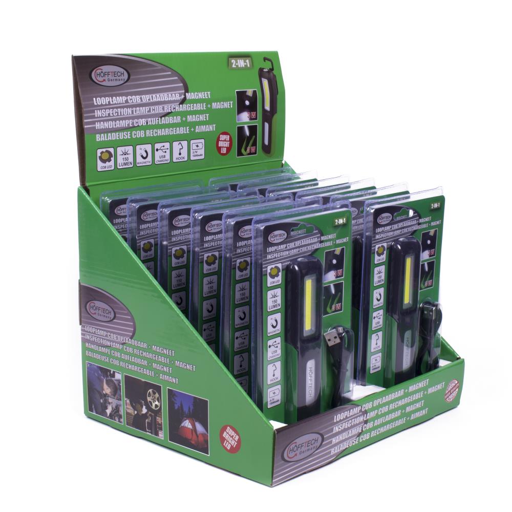 Baladeuse COB rechargeable + aimant 2-in-1