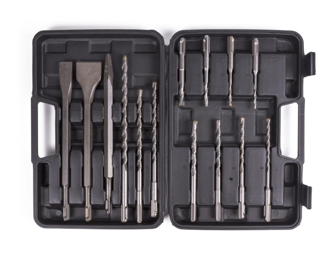 Drill set chisel + SDS 14 pcs