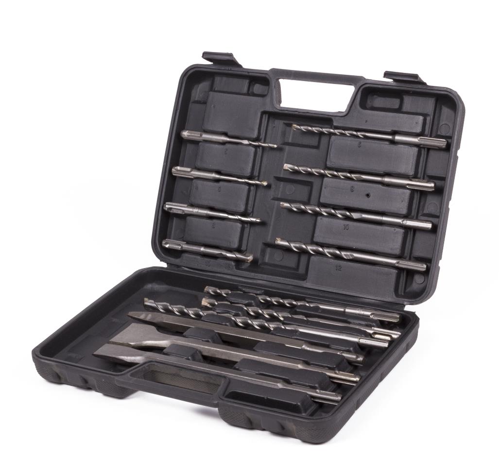 Drill set chisel + SDS 14 pcs