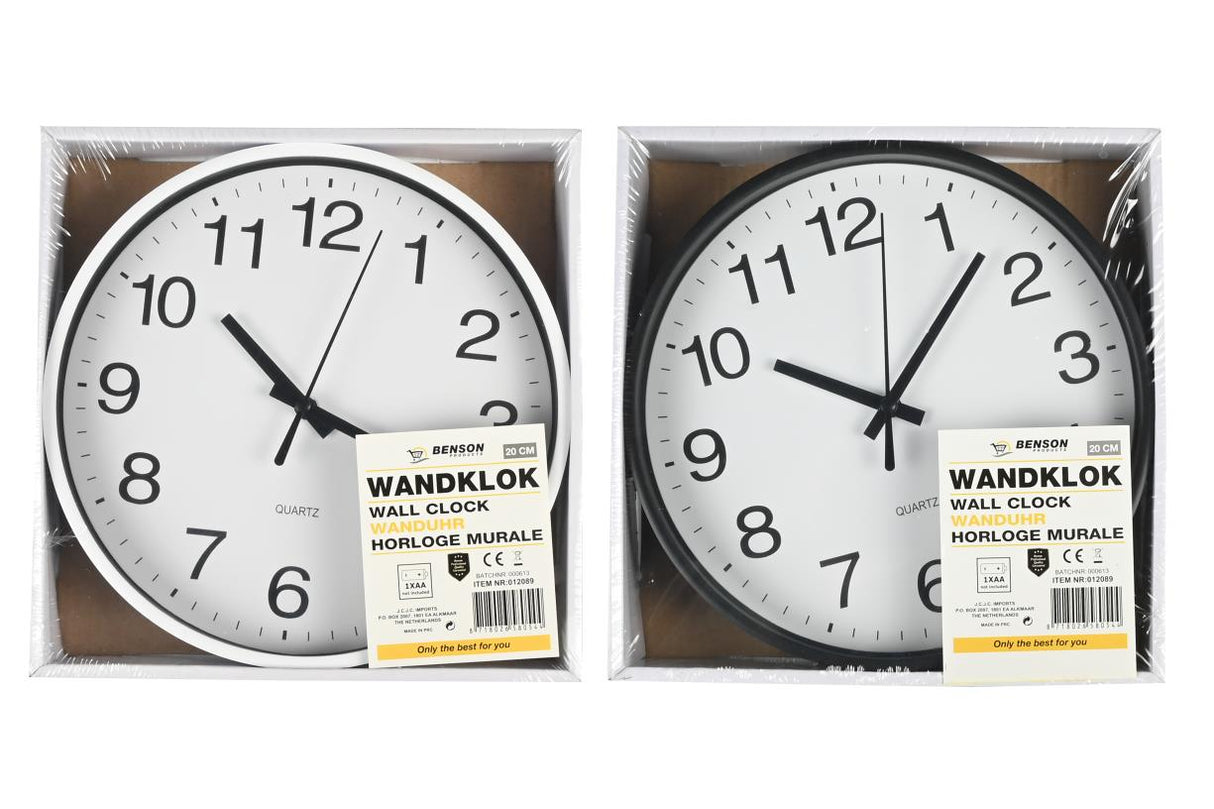 Wall clock 20 cm mix