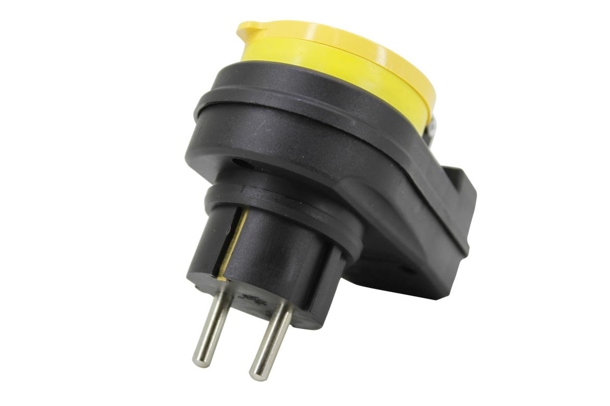 Power point + earth + switch IP44 with flap
