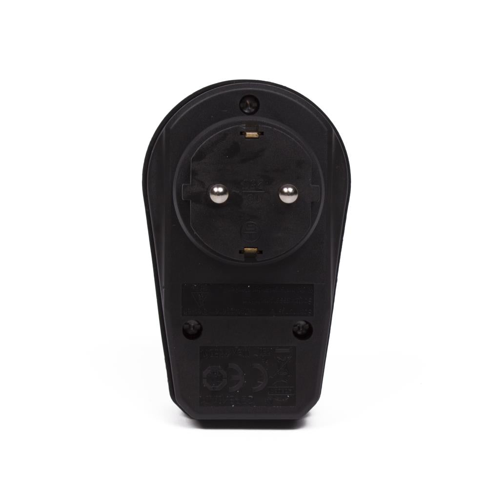 Power point + earth + switch IP44 with flap