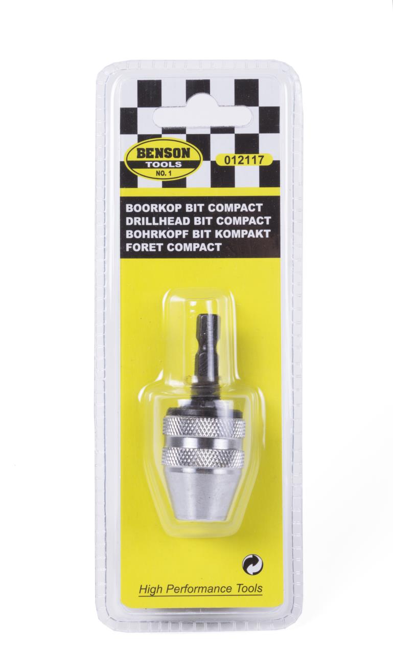 Drillhead bit compact/keyless friction chuck 1-6 mm