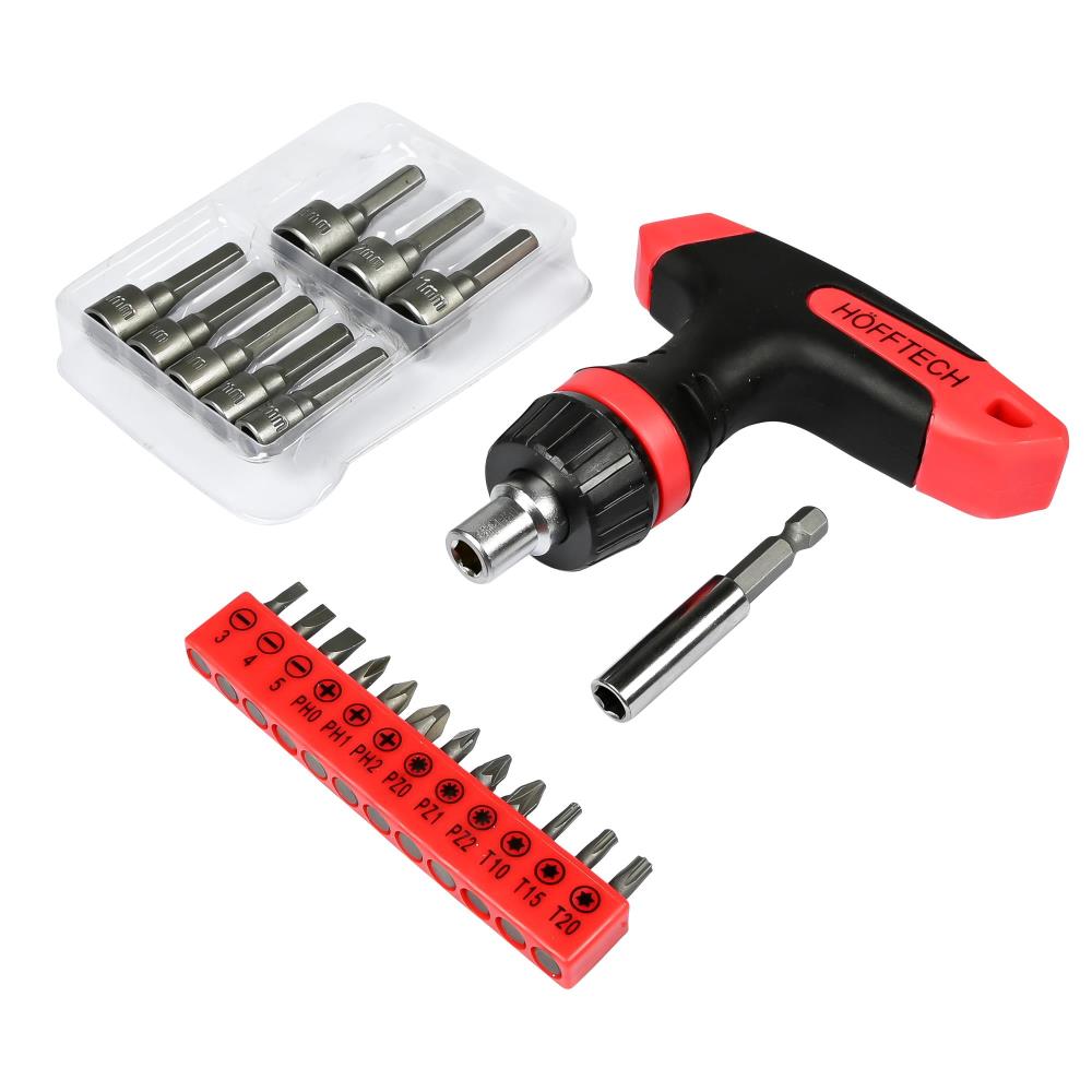 Bit - socket wrench set 21-pcs + nut runner t-handle