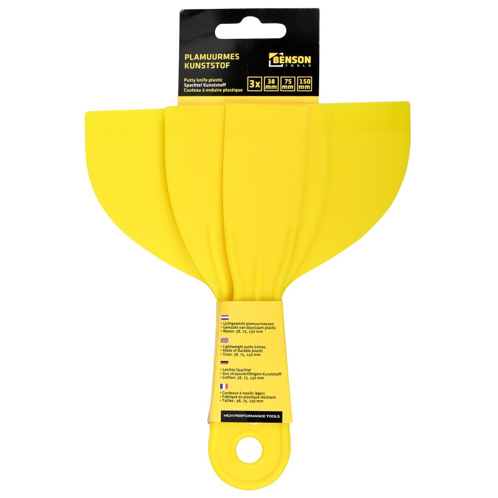 Couteau à enduire 3 pcs plastique