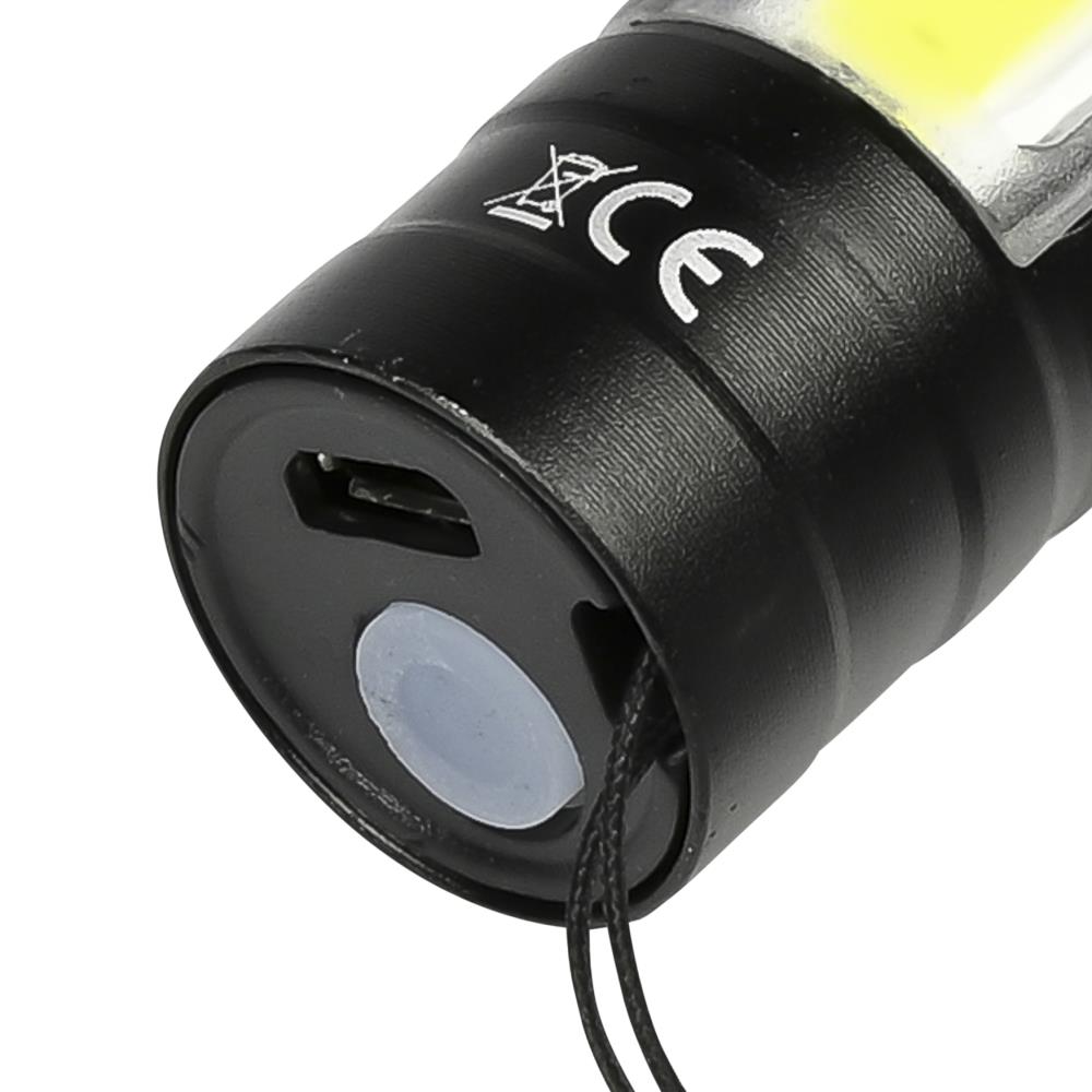 Lampe de poche tactique COB 2-en-1 rechargeable