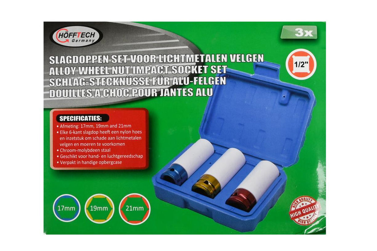 Slagdoppen set voor lichtmetalen velgen 3 dlg