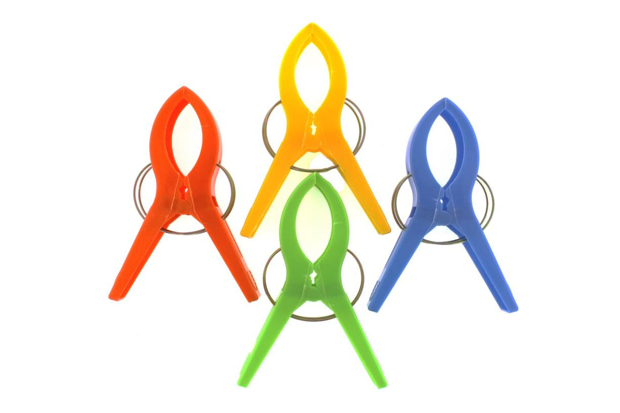 Wasknijpers groot badlaken kunststof 4 dlg