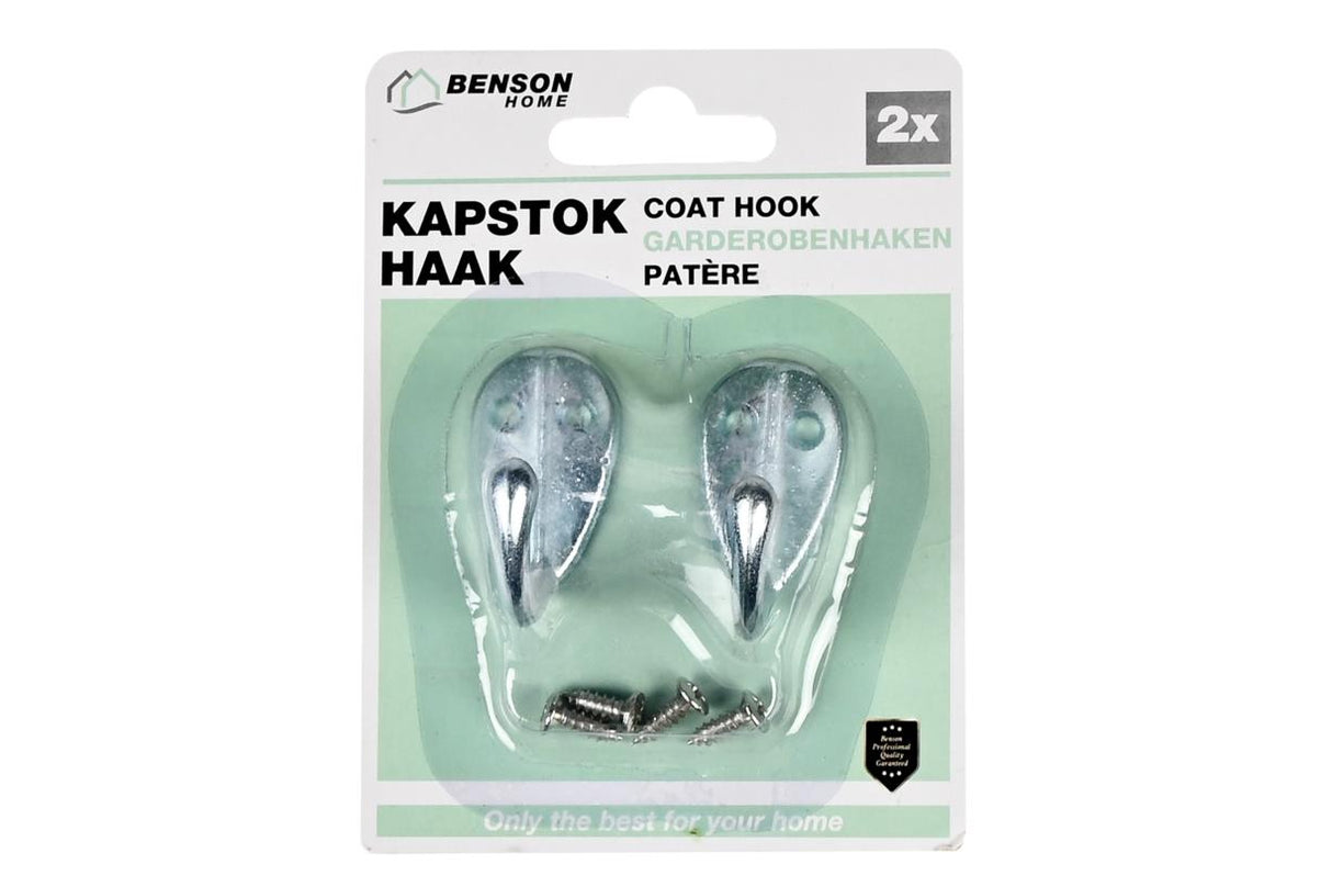 Coat hook metal 2 pcs