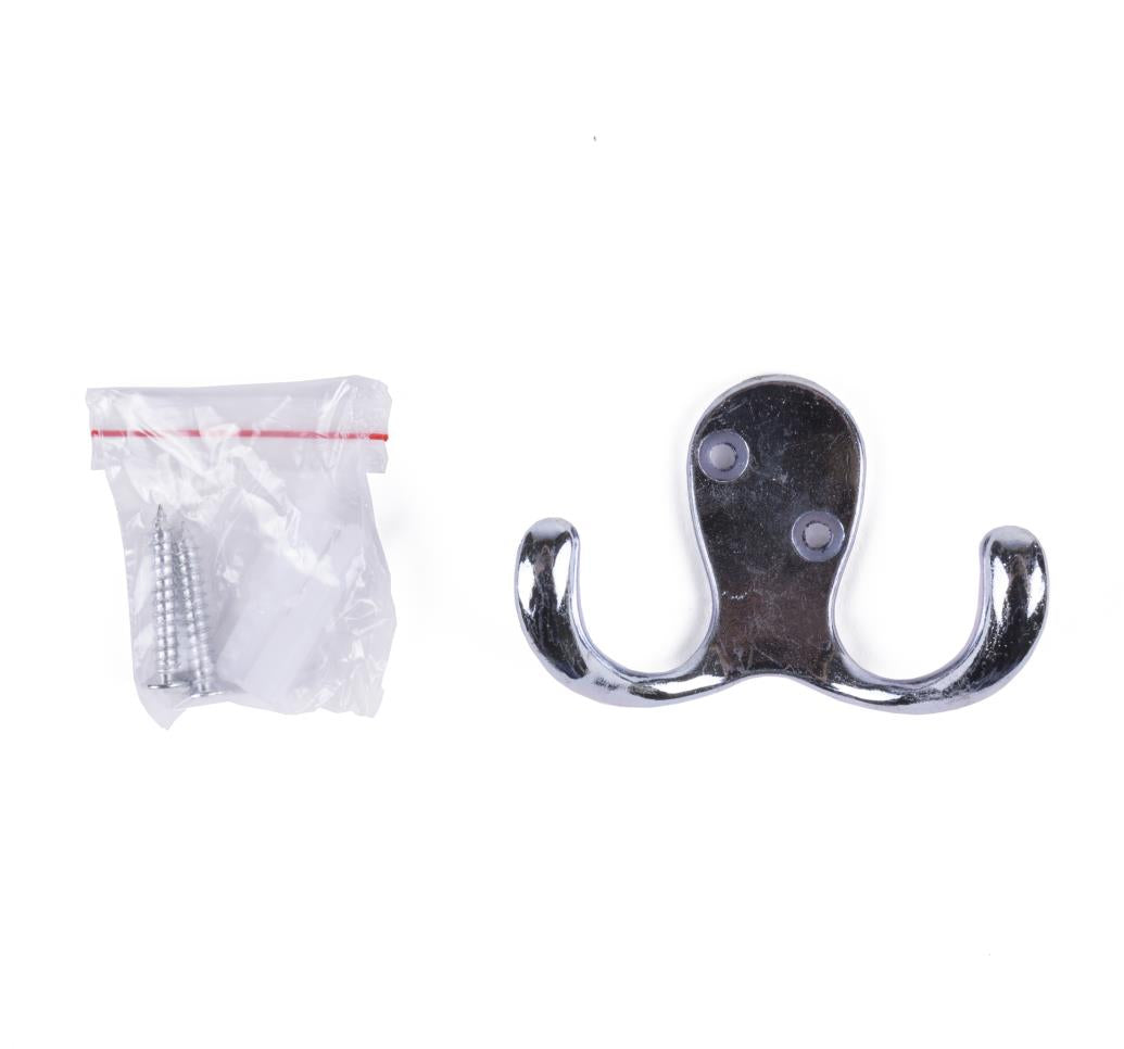 Double coat hook metal