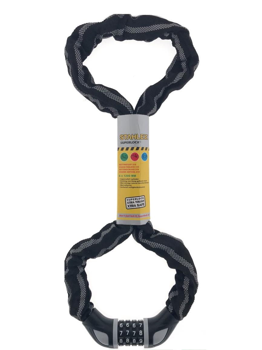 Chain- combination lock lockloop 6 x 1200 mm reflection