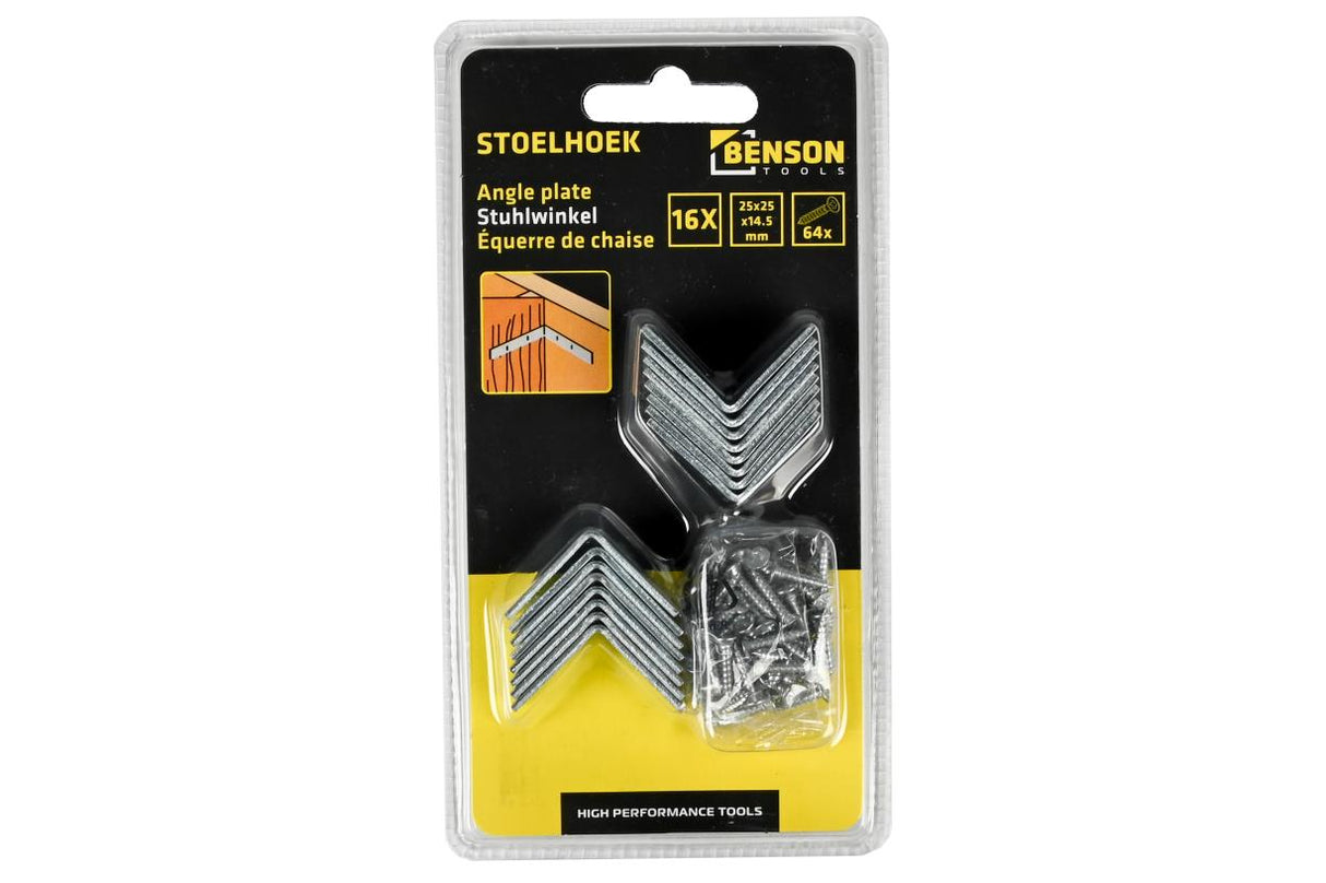Hardware angle plate 16 pcs 25 x 25 x 14,5 mm