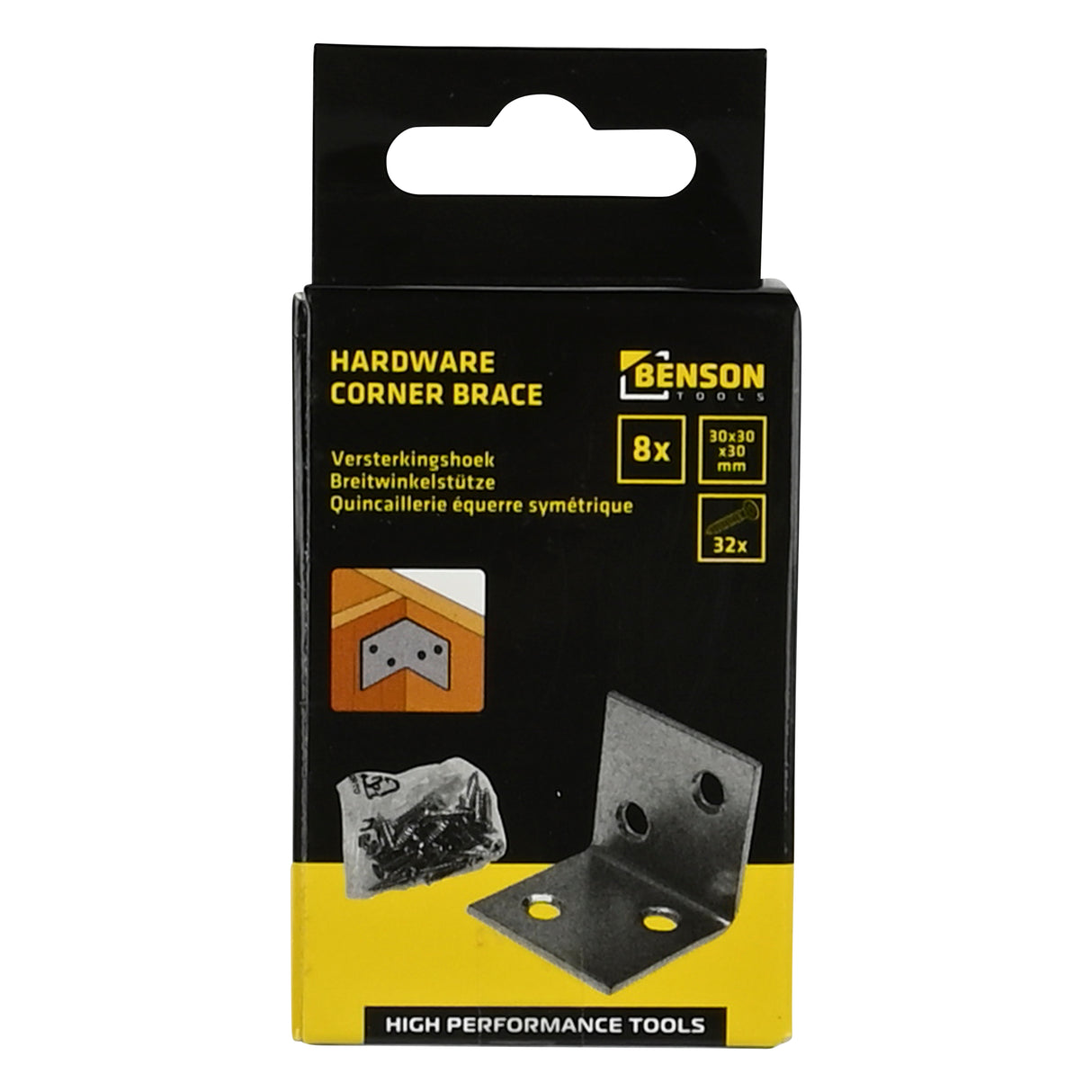 Hardware corner brace 8 pcs 30 x 30 x 30 mm