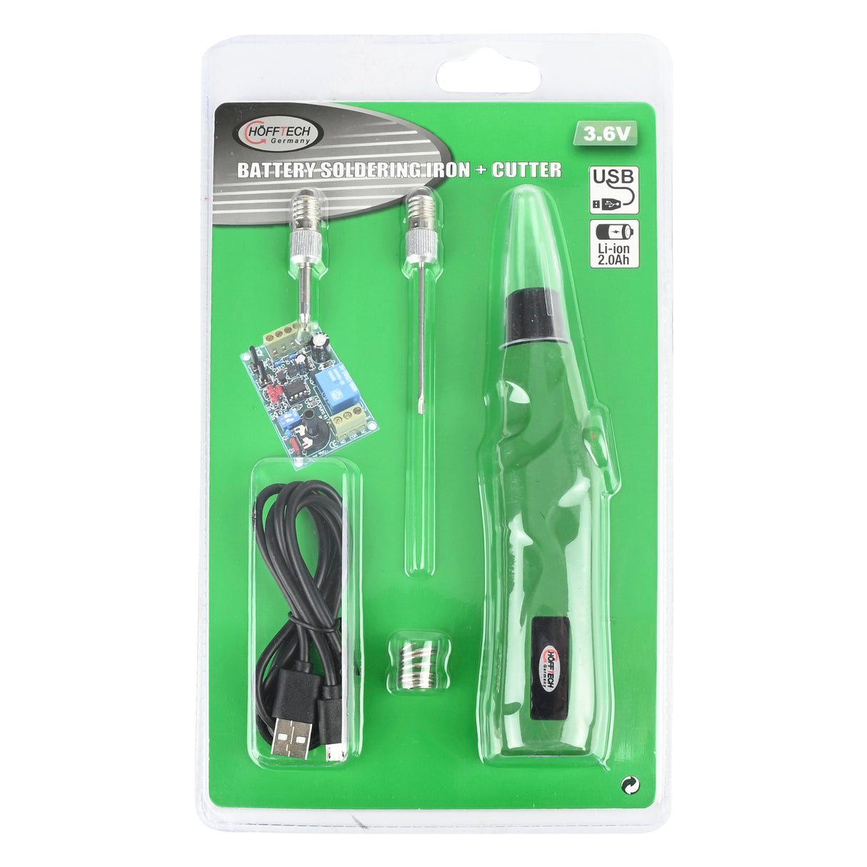 Accu soldeerbout + snijder 3.6V 2.0 Ah