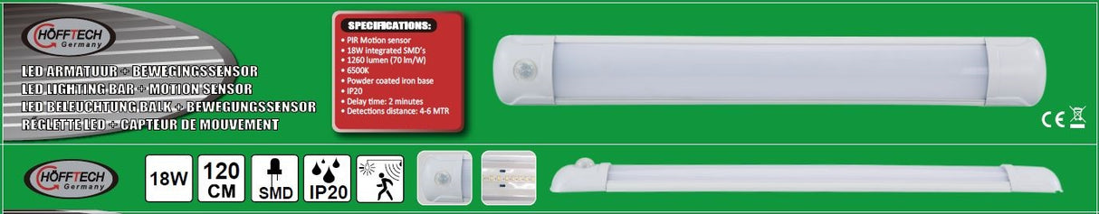 LED lighting bar 18W 60 cm + motion sensor