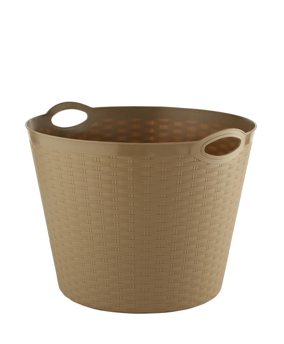 Mand rond rattan 35 ltr mix