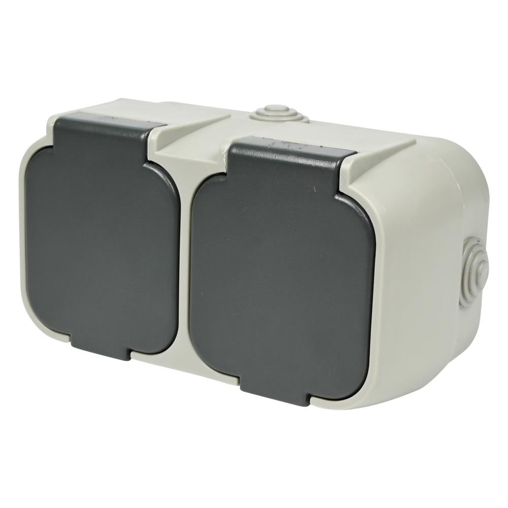 Socket 2-way watertight IP54