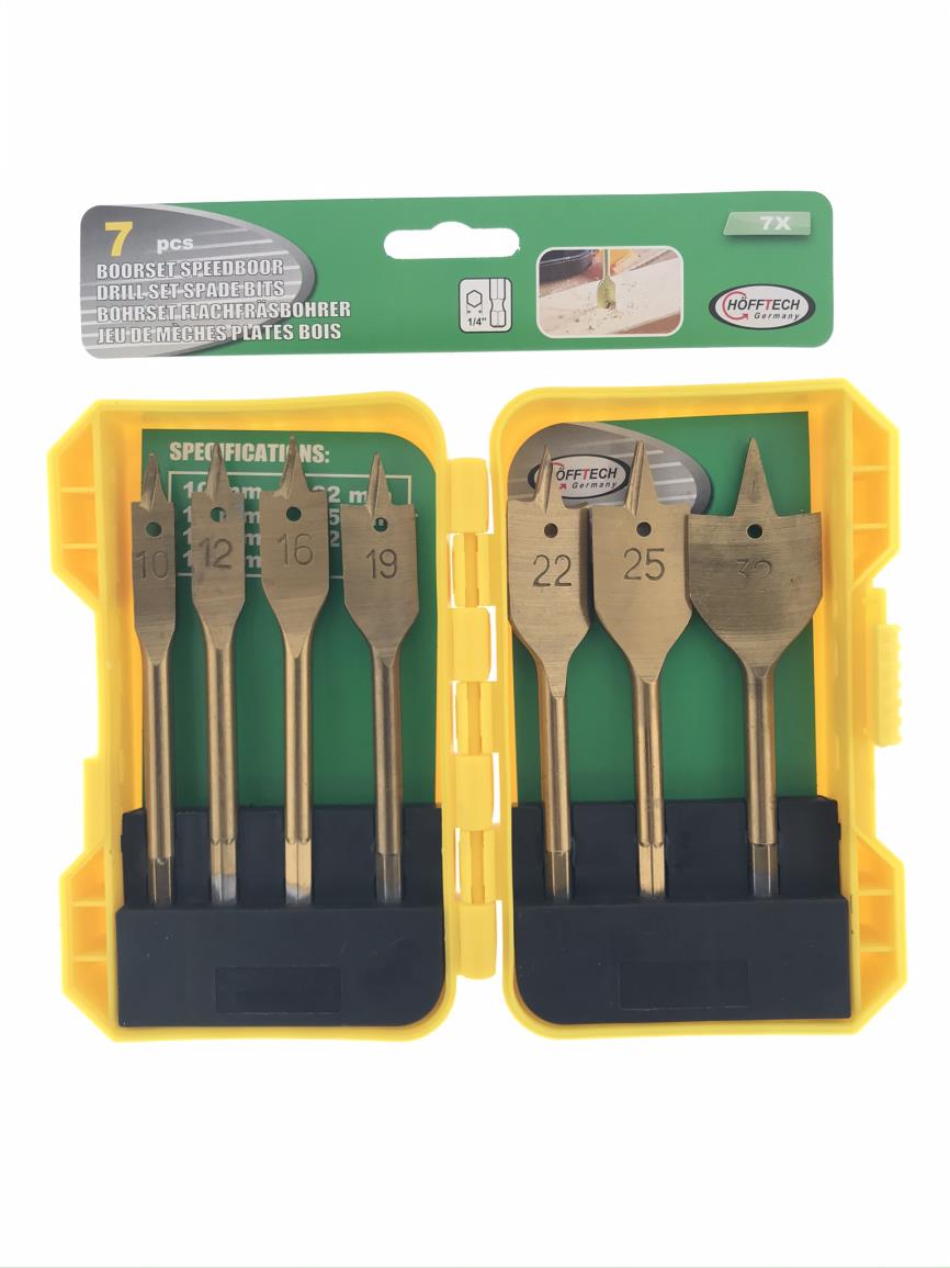 Drill set 7 pcs spade bits
