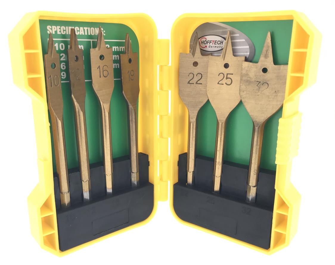 Drill set 7 pcs spade bits