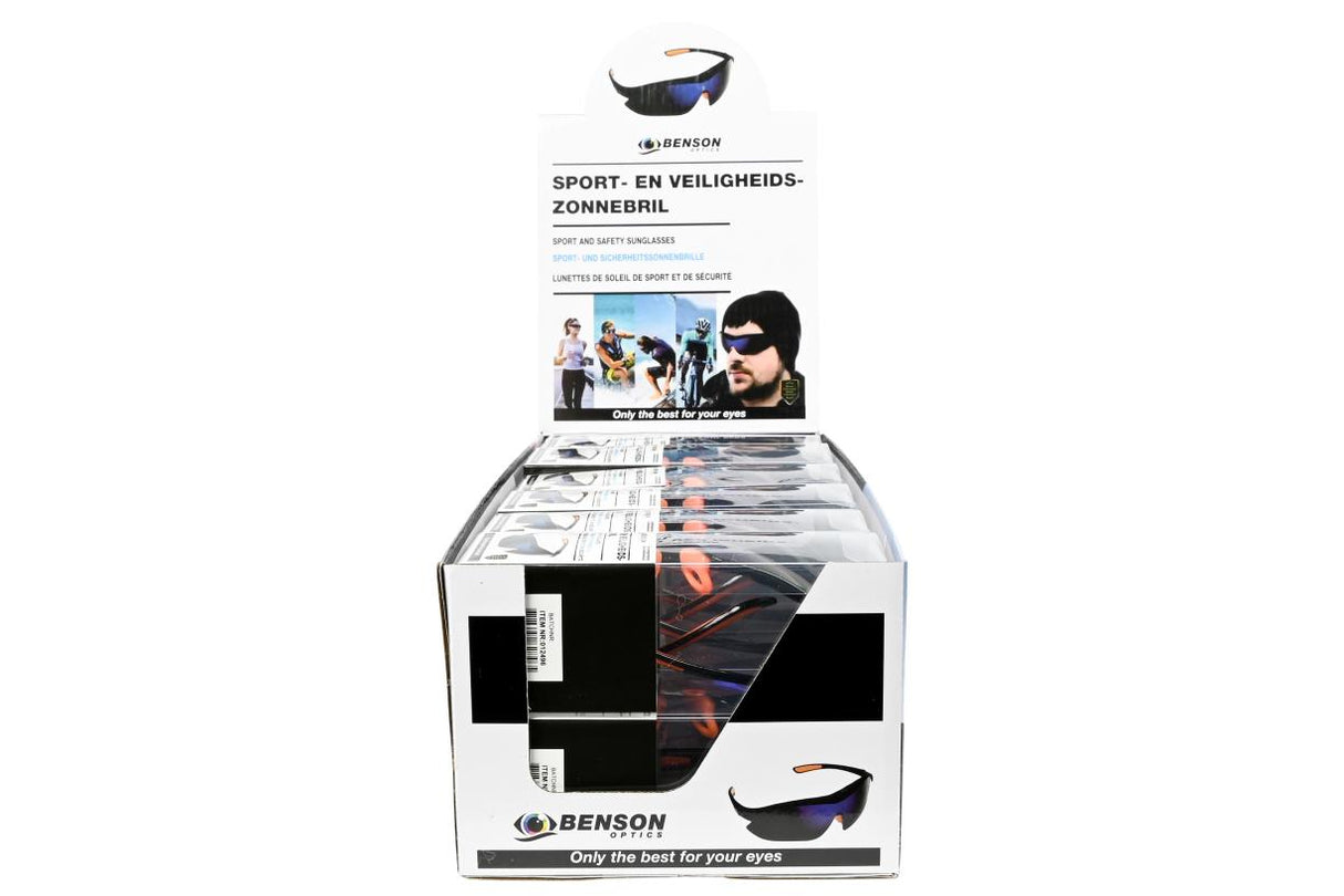 Sport/ safety glasses CE approved display