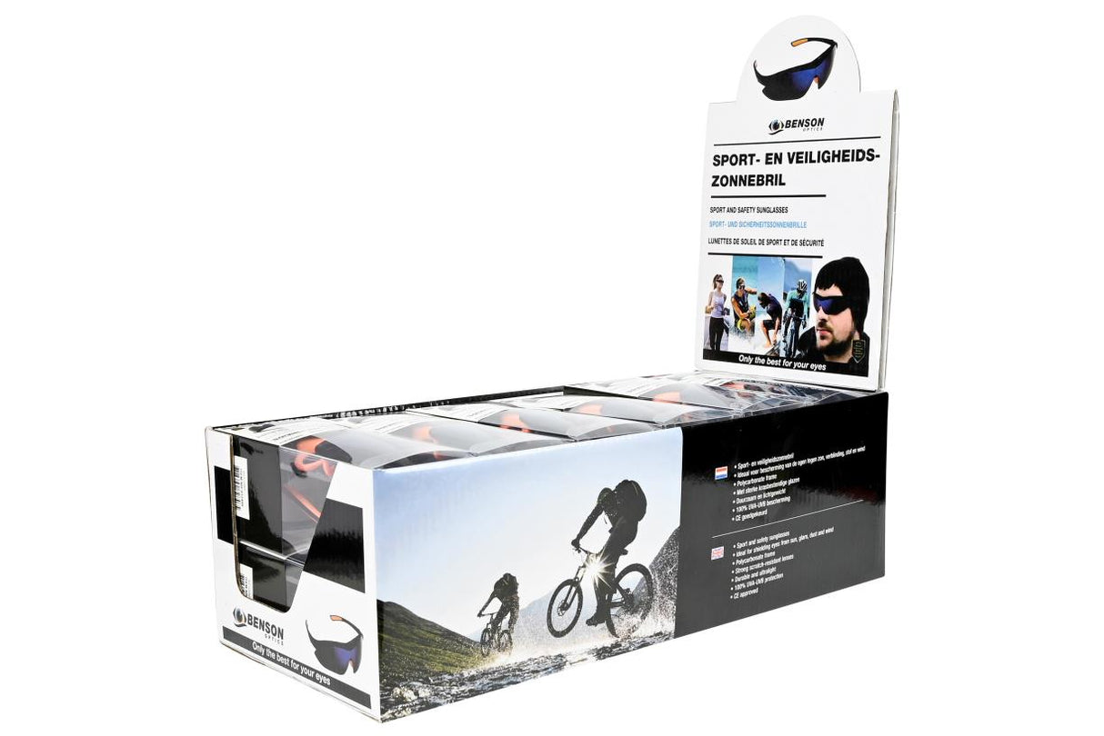 Sport/ safety glasses CE approved display