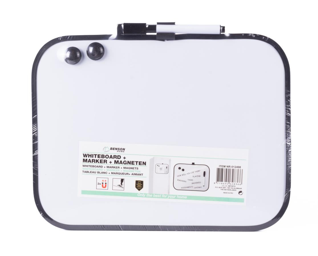 Whiteboard met marker en 2 magneten